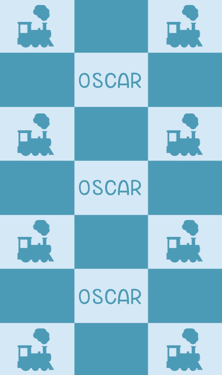 Oscar Cot Blanket - Ice-Blue/Arctic-Blue with Minor Defects