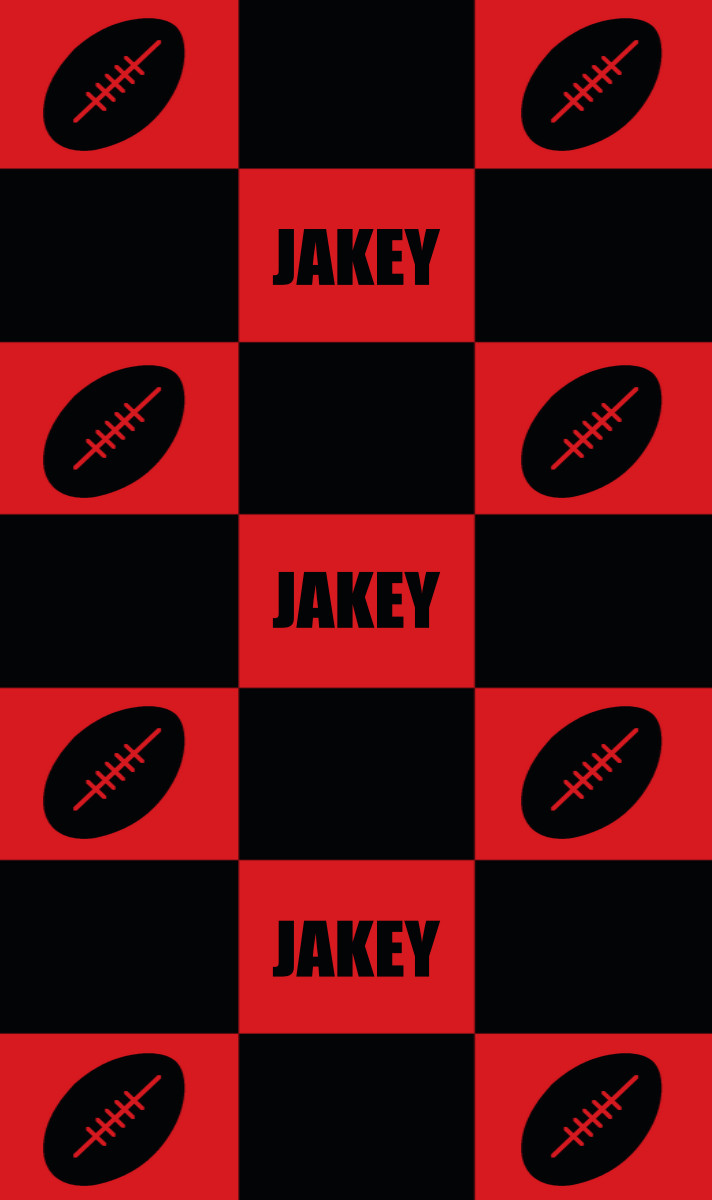Jakey Cot Blanket - Red/Black