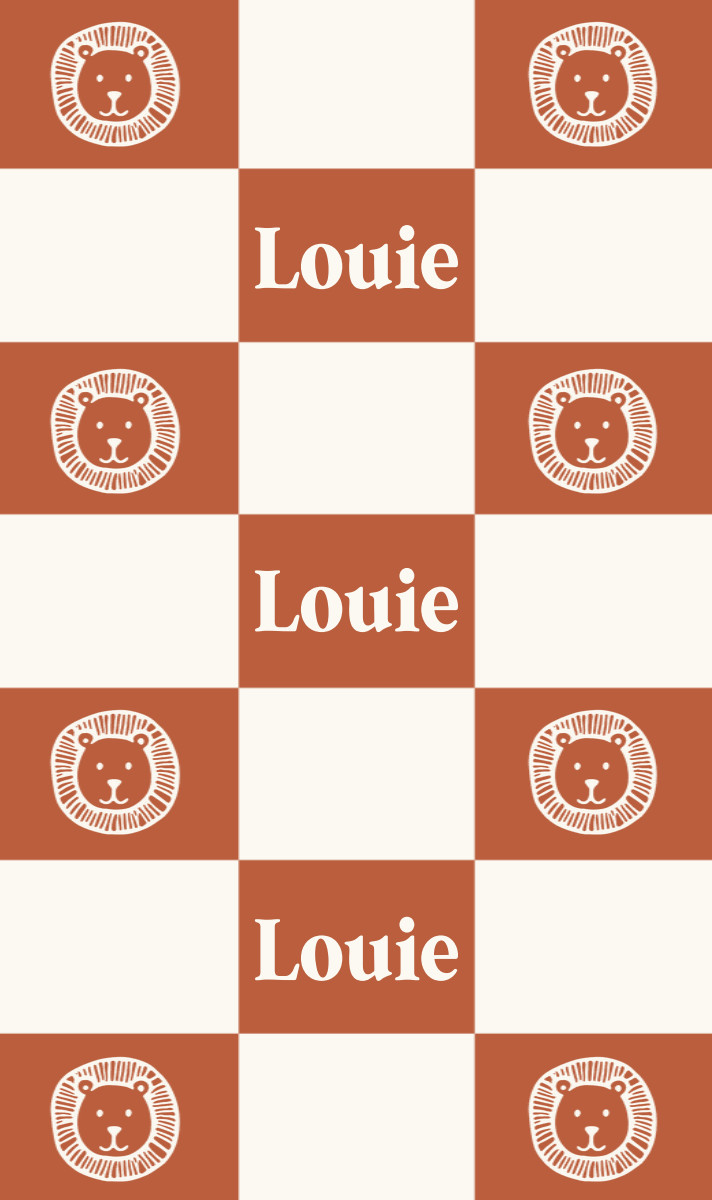 Louie Cot Blanket - Rust/Eggshell Perfect Condition