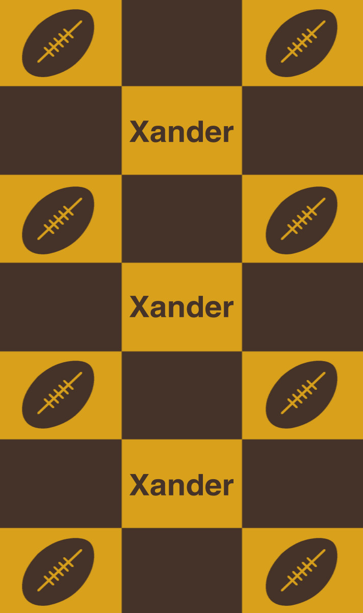 Xander Cot Blanket - Mustard/Espresso