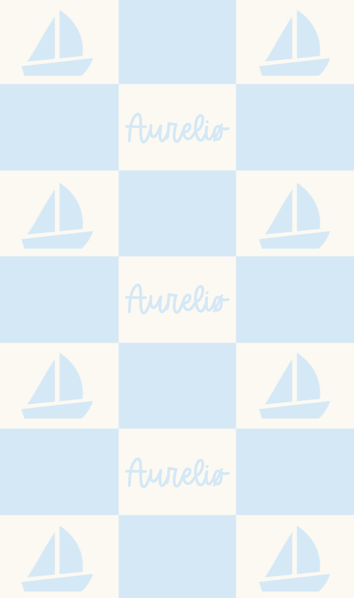 Aurelio Cot Blanket - Eggshell/Ice Blue