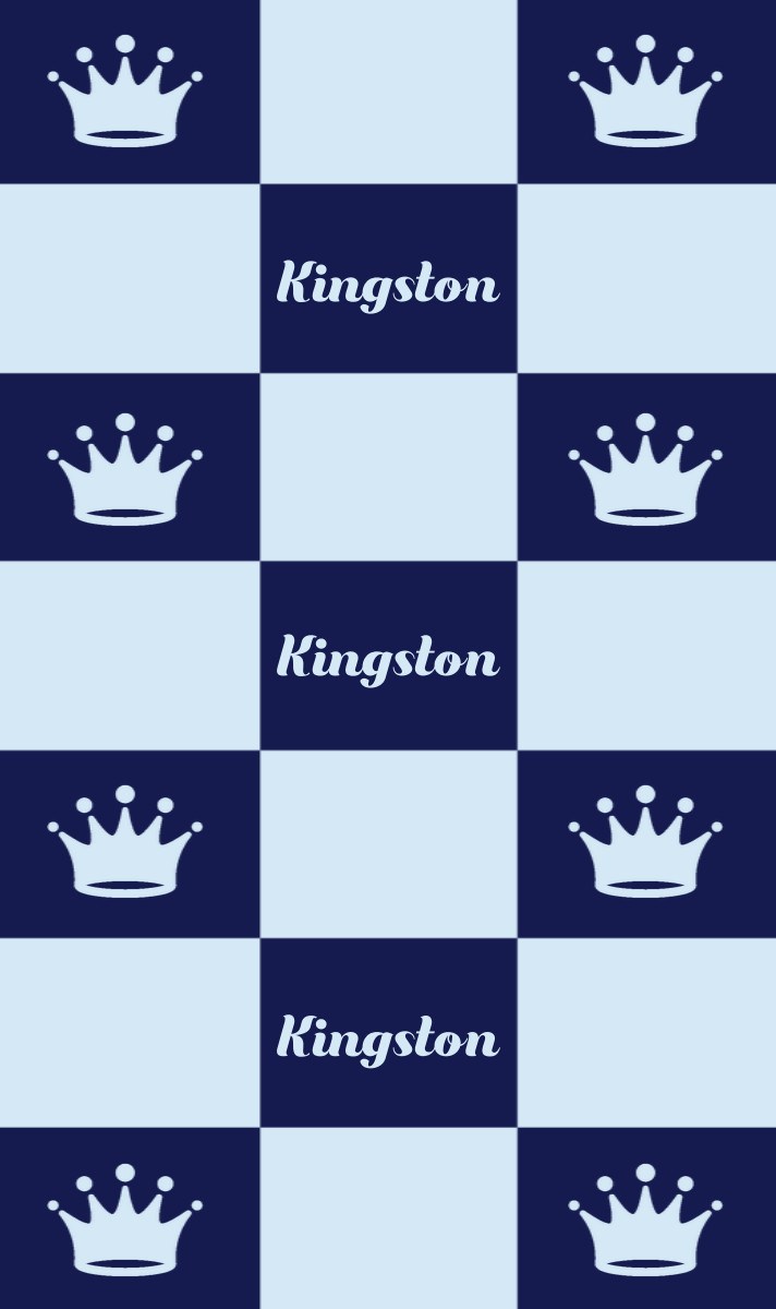 Kingston Cot Blanket - Navy/Ice-Blue with Minor Defects
