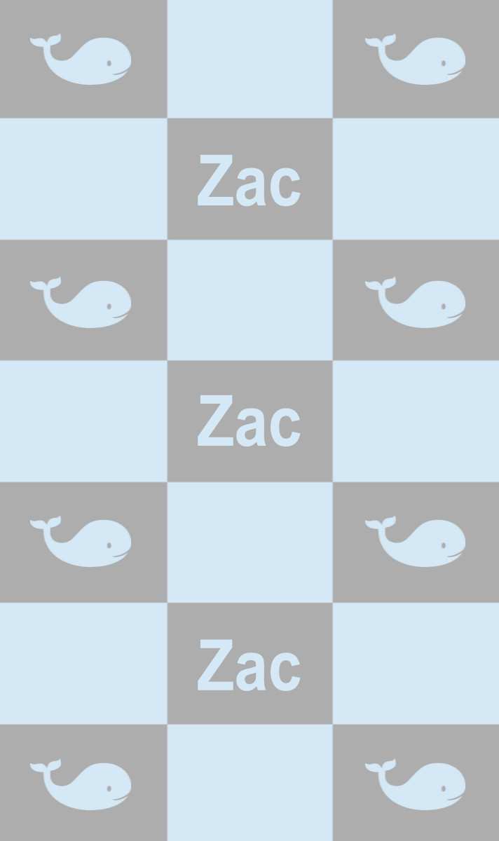 Zac Cot Blanket - Pewter/Ice-Blue Perfect Condition