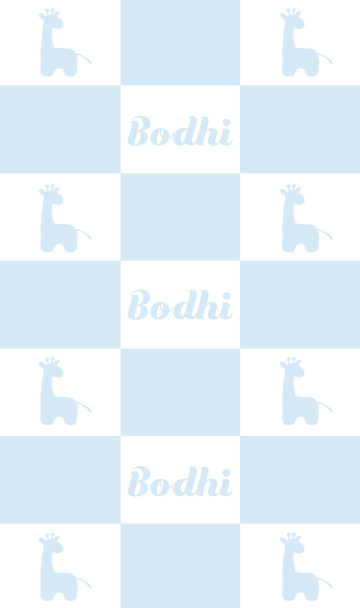 Bodhi Cot Blanket - White/Ice-Blue Perfect Condition