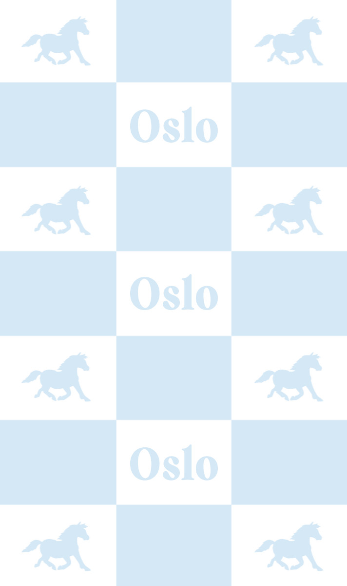 Oslo Cot Blanket - White/Ice-Blue Perfect Condition