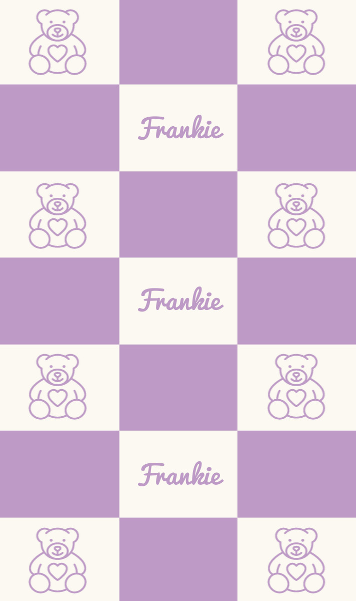 Frankie Cot Blanket - Eggshell/Lavender Perfect Condition