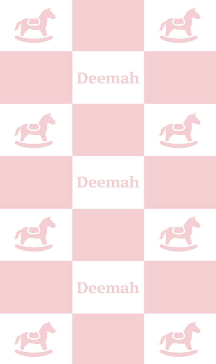 Deemah Cot Blanket - White/Pastel Pink