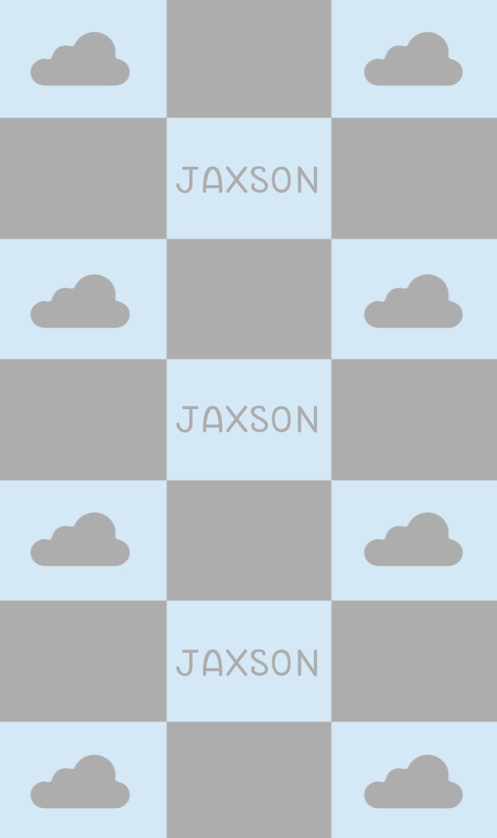 Jaxon Cot Blanket - Ice-Blue/Pewter