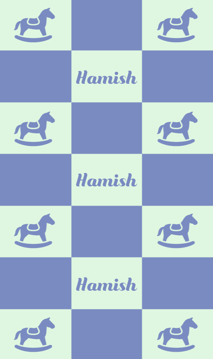 Hamish Cot Blanket - Mint/Seamist Perfect Condition