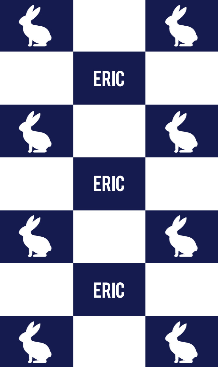 ERIC Cot Blanket - Navy/White