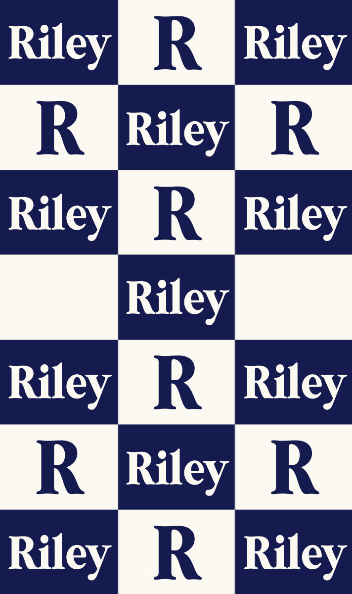 Riley Cot Blanket - Navy/Eggshell Perfect Condition