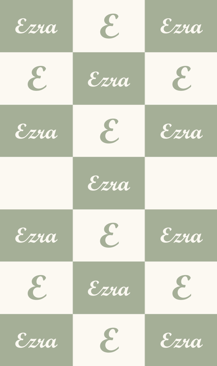 Ezra Cot Blanket - Sage/Eggshell Perfect Condition