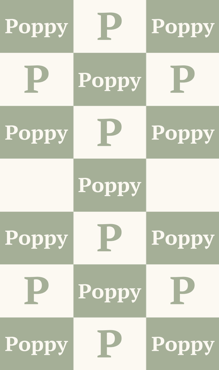 Poppy Cot Blanket - Sage/Eggshell