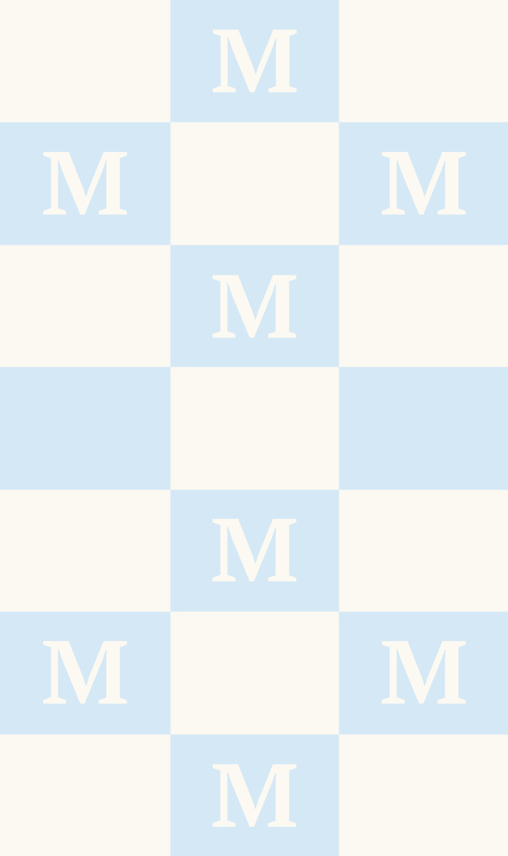 M Cot Blanket - Eggshell /Ice-Blue Perfect Condition
