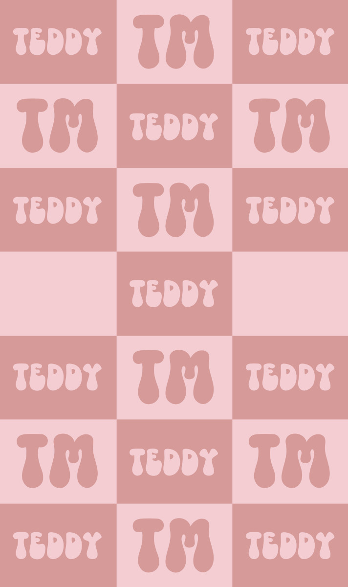 Teddy and Millie Cot Blanket - Blush/Pastel Pink