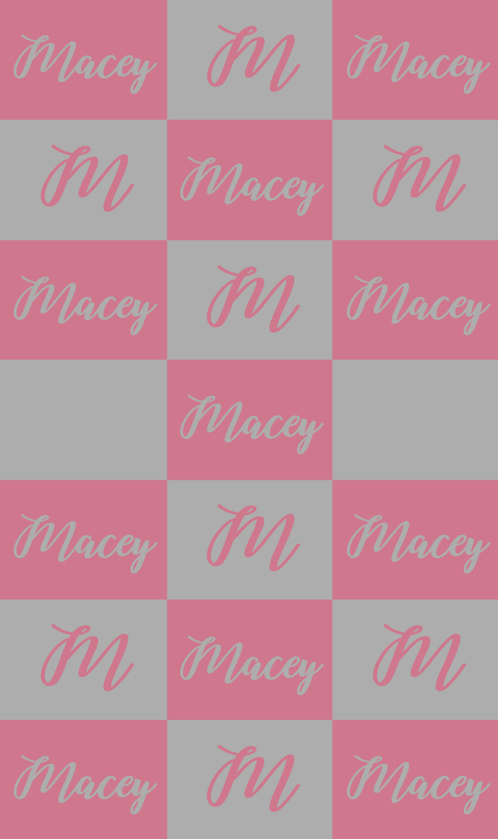 Macey Cot Blanket - Rose/Pewter Perfect Condition