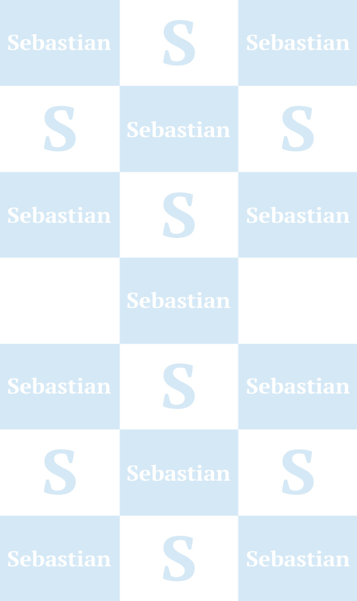 Sebastian Cot Blanket - Ice-Blue/White with Minor Defects