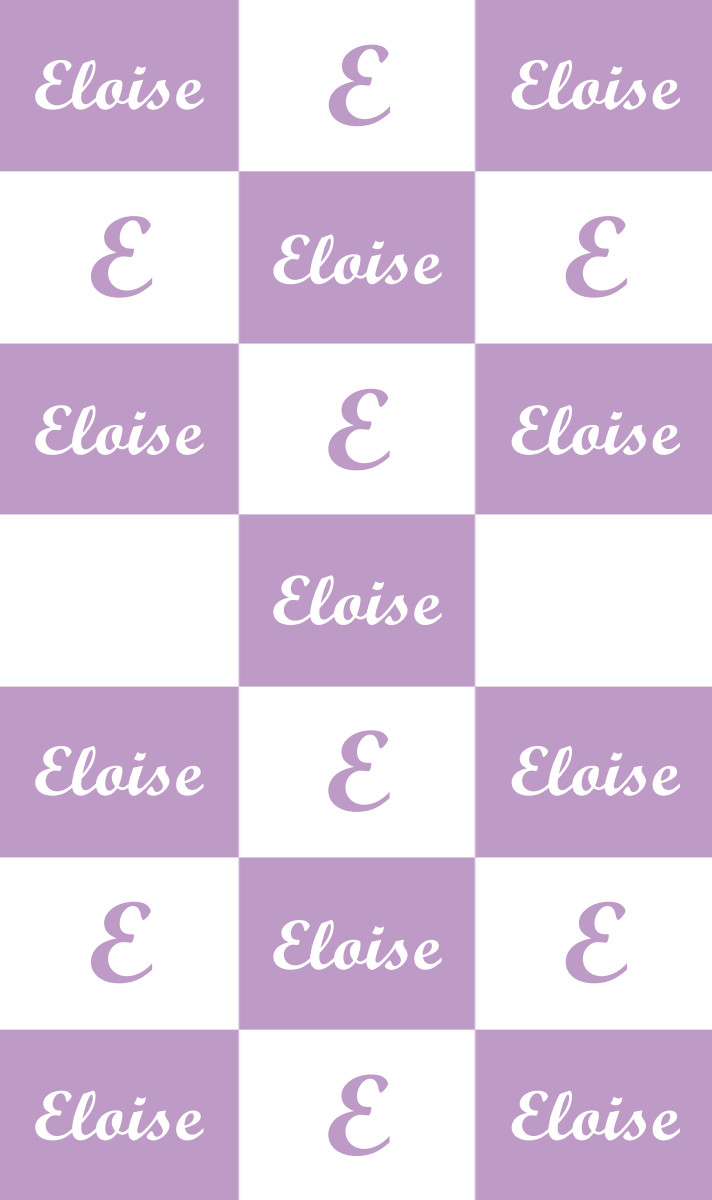 Eloise Cot Blanket - White/Lavender Perfect Condition