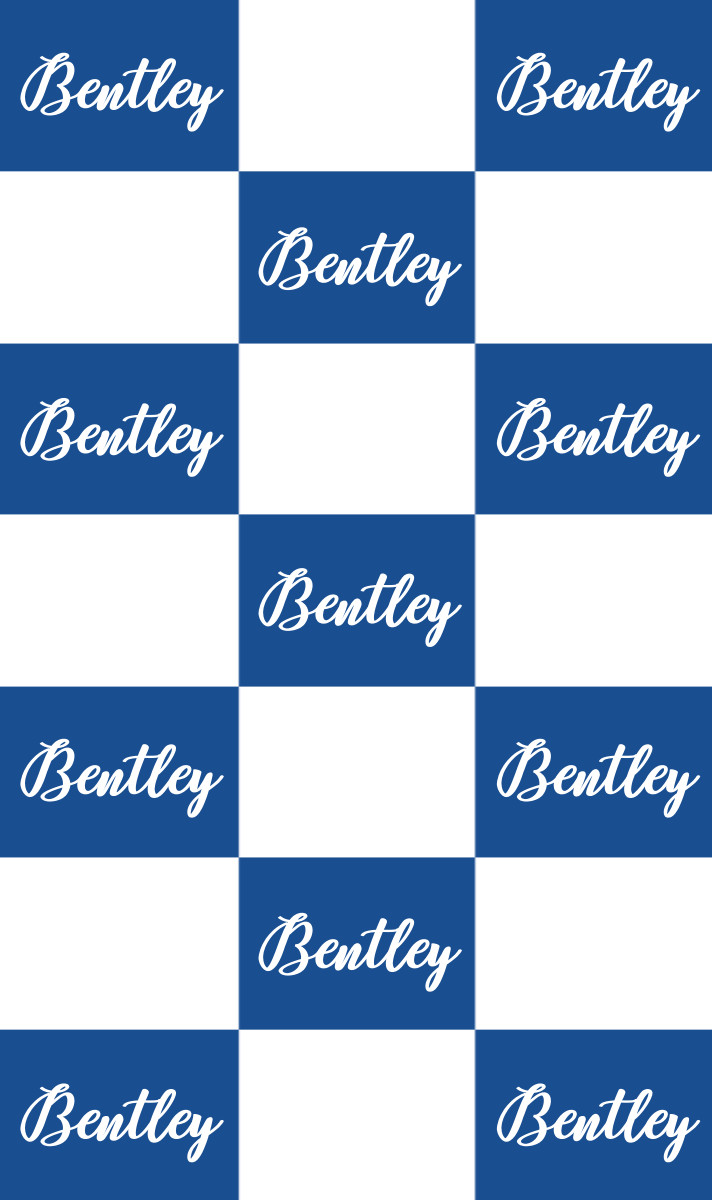 Bentley Cot Blanket - Royal Blue/White