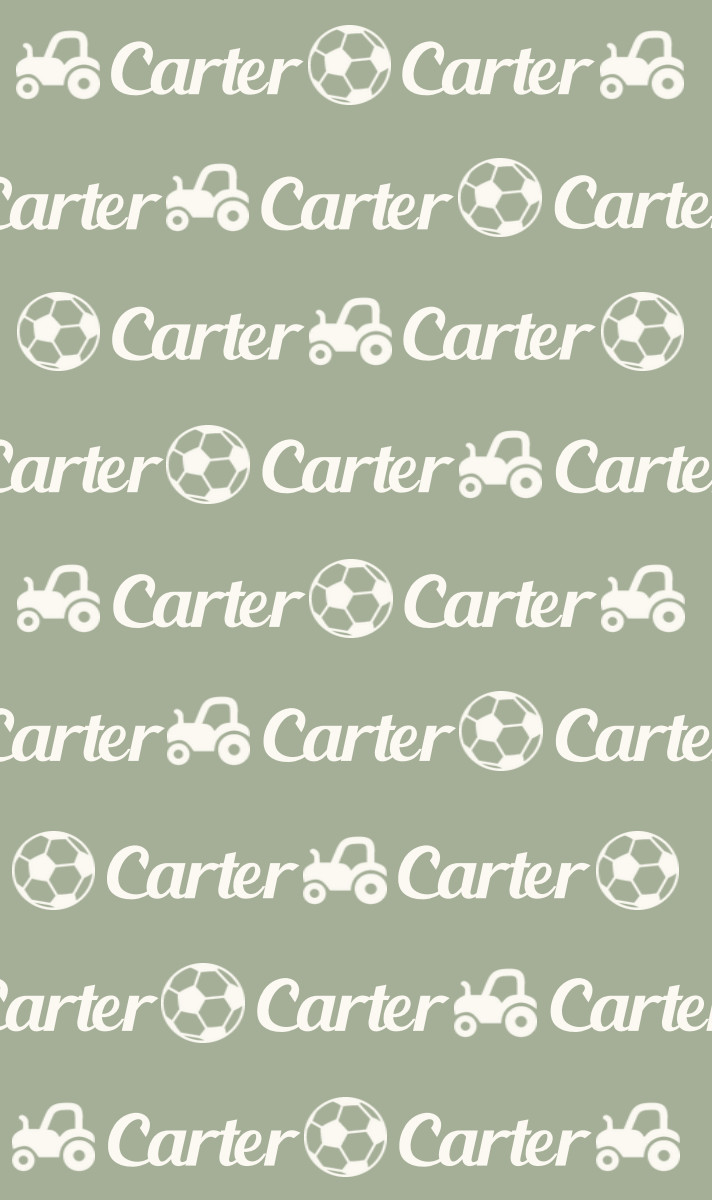 Carter Cot Blanket - Sage/Eggshell