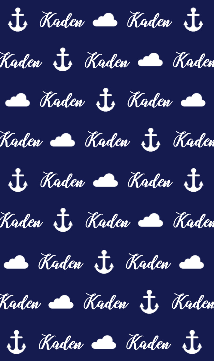 Kaden Cot Blanket - Navy/White