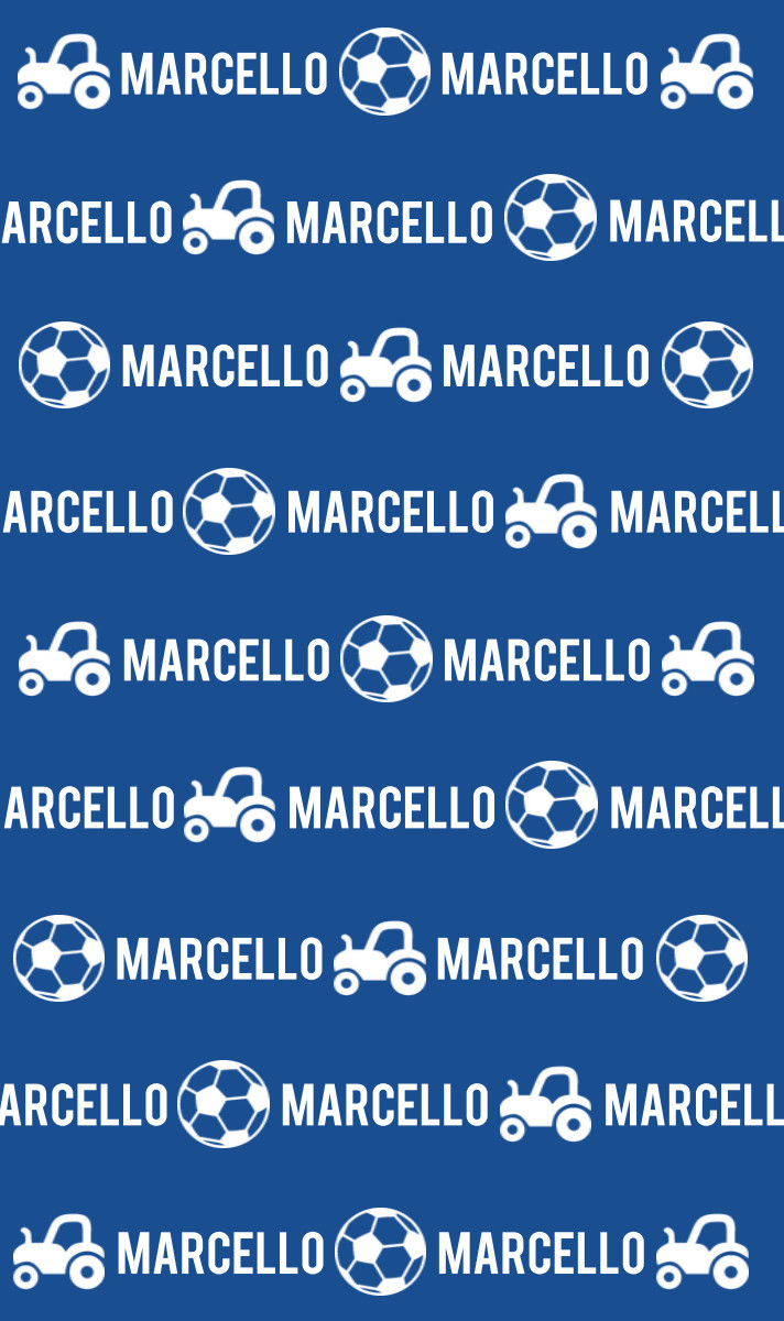MARCELLO Cot Blanket - Royal Blue/White