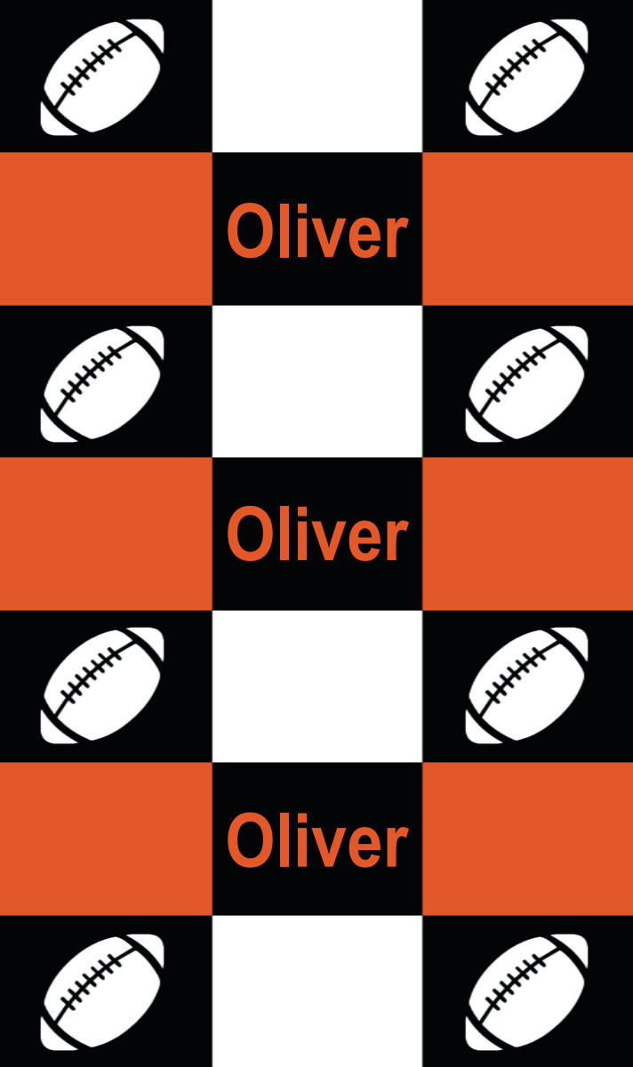 Oliver Cot Blanket - Black/Amber/White