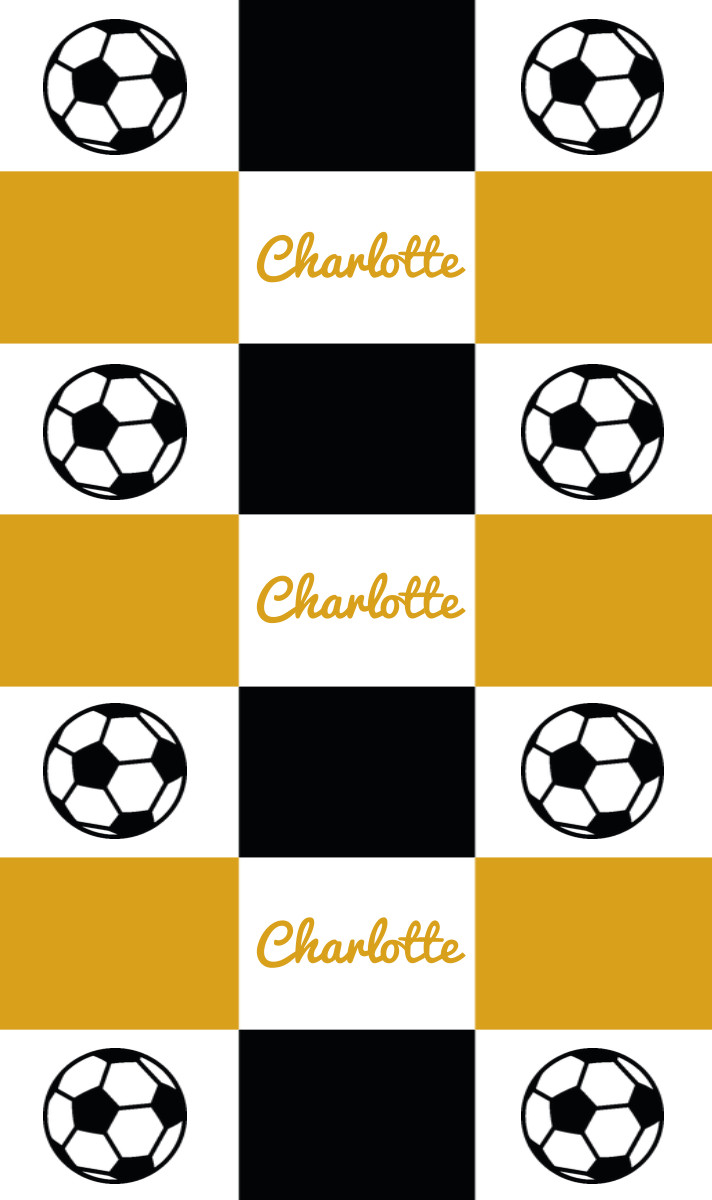 Charlotte Cot Blanket - White/Mustard/Black