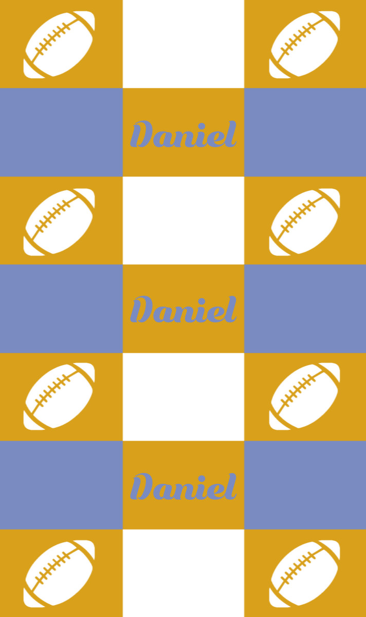 Daniel Cot Blanket - Mustard/Seamist/White