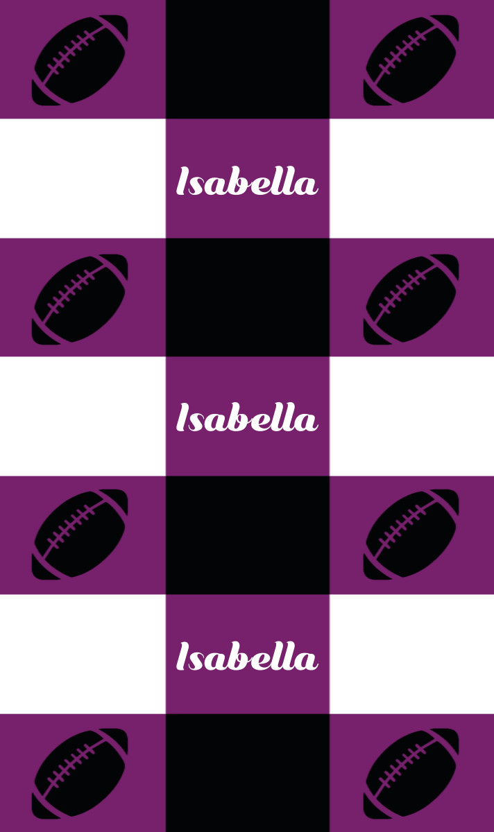Isabella Cot Blanket - Violet/White/Black