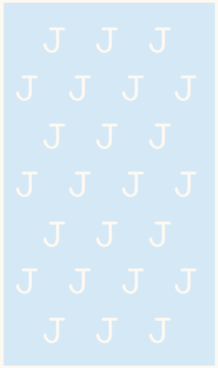 J Cot Blanket - Ice-Blue/Eggshell with Minor Defects