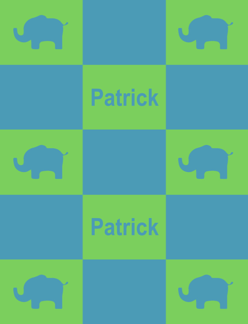Patrick Bassinet Blanket - Lime/Arctic-Blue