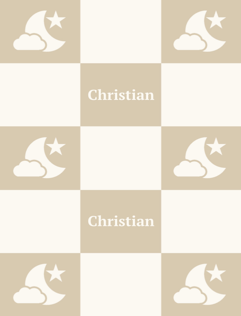 Christian Bassinet Blanket - Oat/Eggshell Perfect Condition