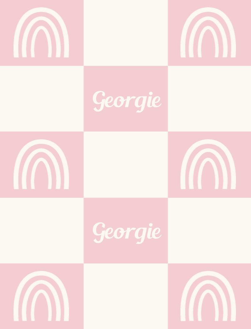 Georgie Bassinet Blanket - Pastel Pink/Eggshell