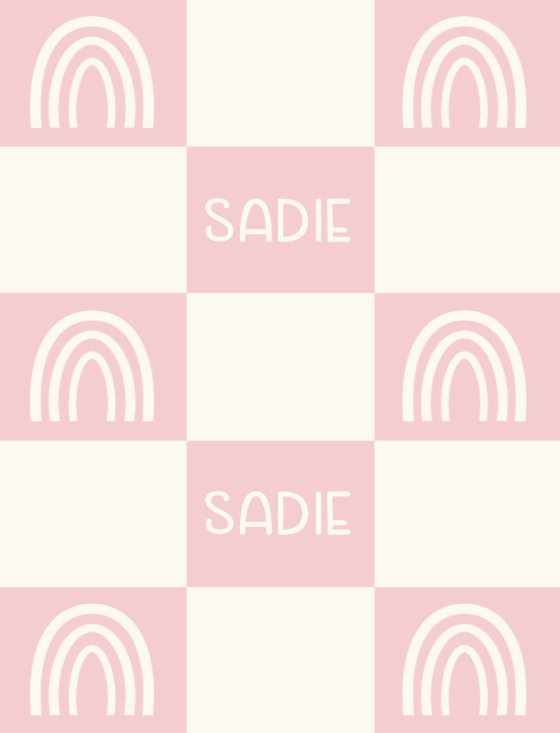 Sadie Bassinet Blanket - Pastel Pink/Eggshell