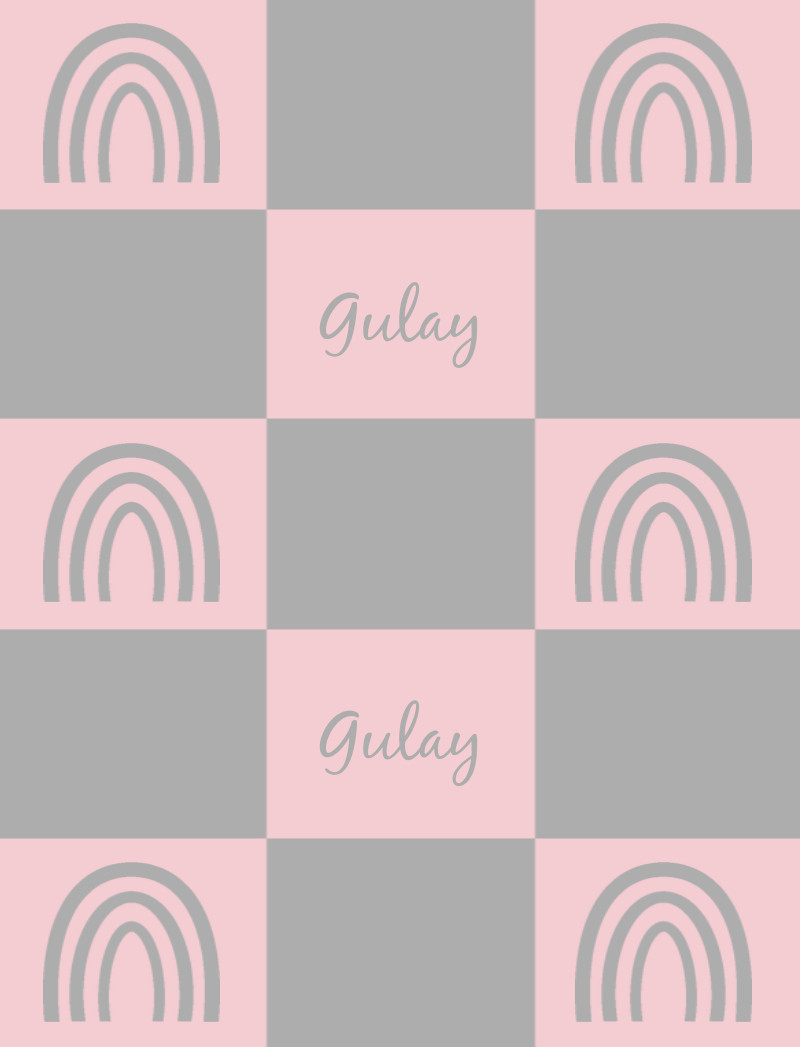 Gulay Bassinet Blanket - Pastel Pink/Pewter