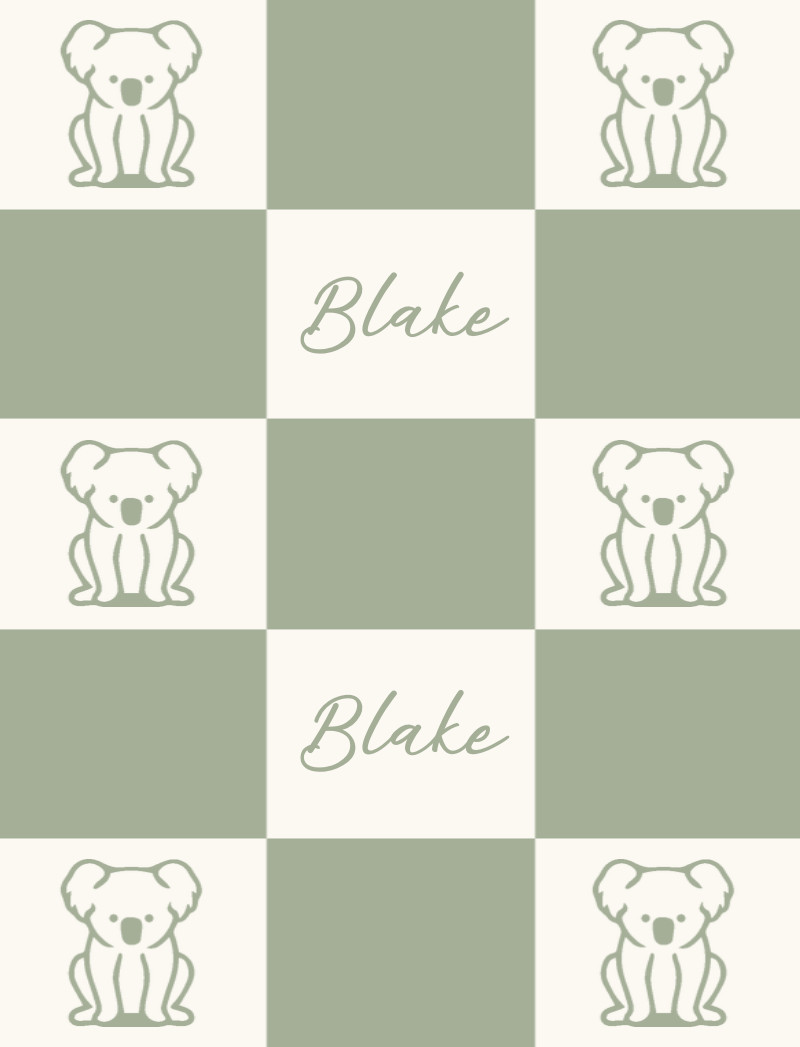 Blake Bassinet Blanket – Eggshell/Sage with Minor Defects