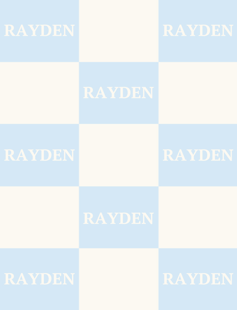 Rayden Bassinet Blanket - Ice-Blue/Eggshell Perfect Condition