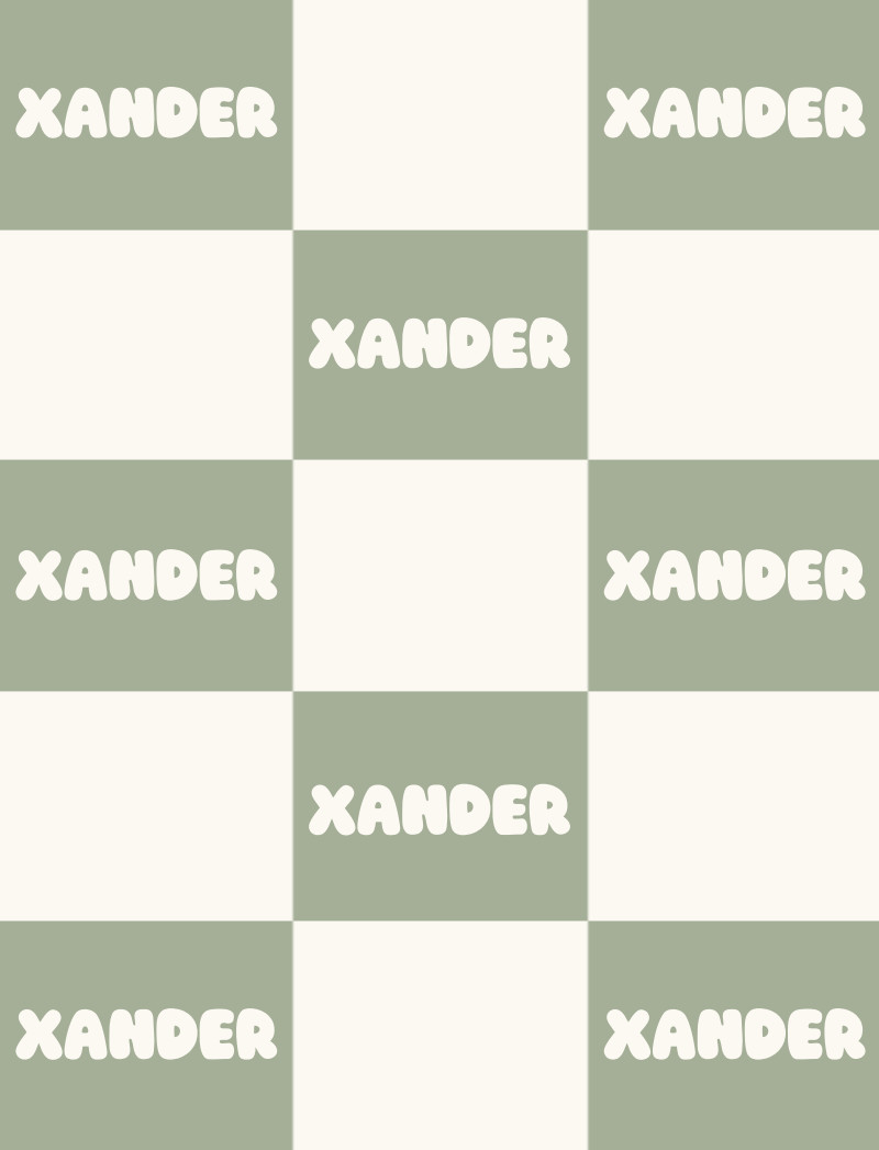 Xander Bassinet Blanket - Sage/Eggshell