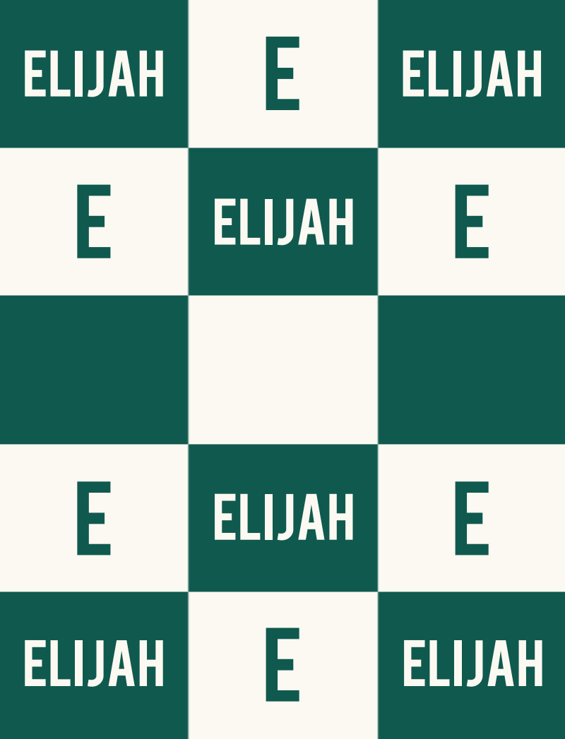 Elijah Bassinet Blanket - Forest-Green / Eggshell Perfect Condition