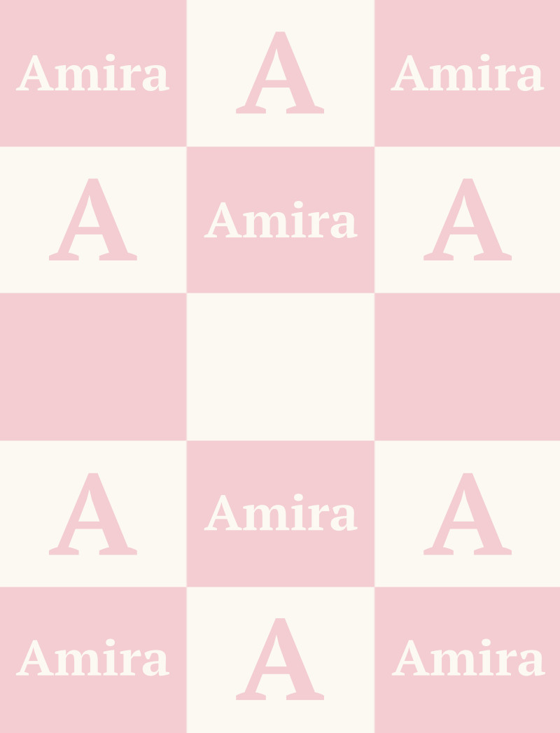 Amira Bassinet Blanket - Pastel-Pink/Eggshell Perfect Condition