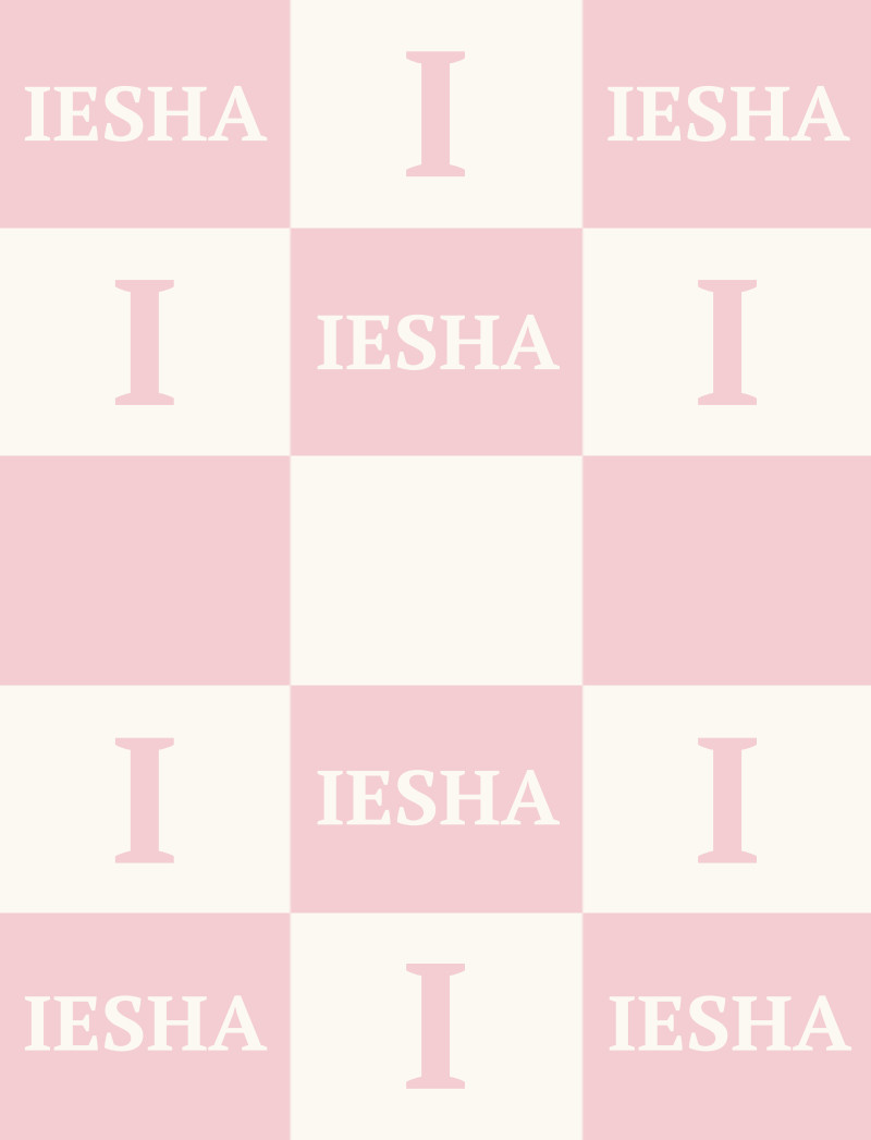 IESHA Bassinet Blanket - Pastel Pink/Eggshell