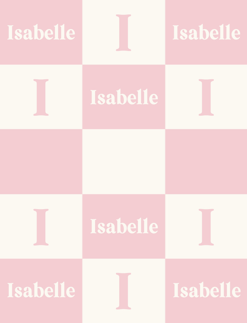 Isabelle Bassinet Blanket – Pastel Pink/Eggshell