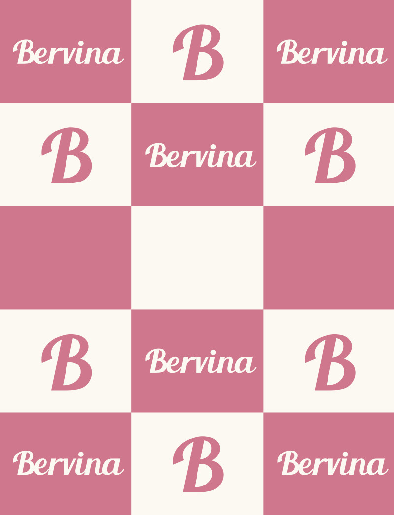 Bervina Bassinet Blanket - Rose/Eggshell