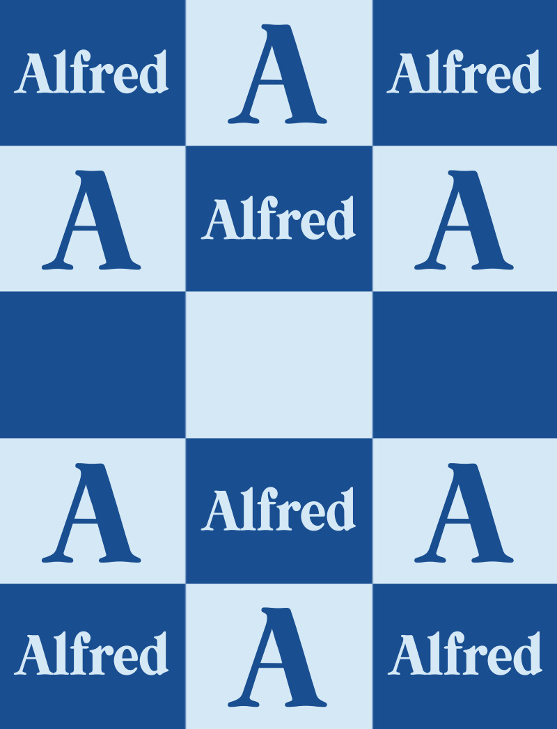 Alfred Bassinet Blanket - Royal-Blue/Ice-Blue with Minor Defects