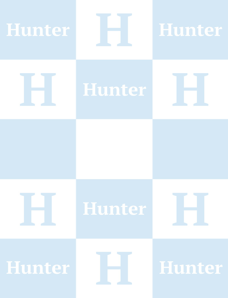 Hunter Bassinet Blanket - Ice-Blue/White with Minor Defects