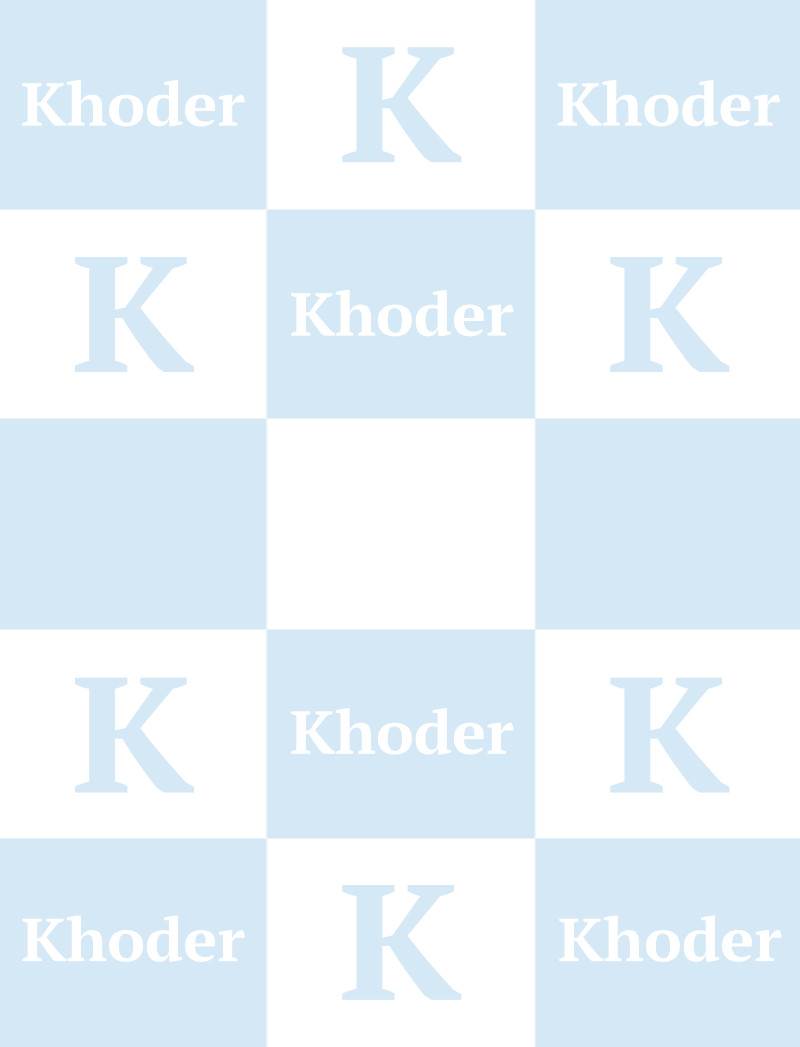 Khoder Bassinet Blanket - Ice-Blue/White with Minor Defects