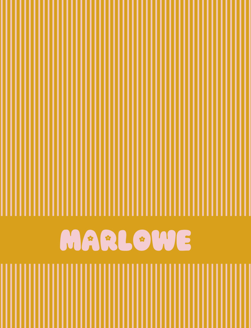 Marlowe Bassinet Blanket - Mustard/Pastel-Pink Perfect Condition