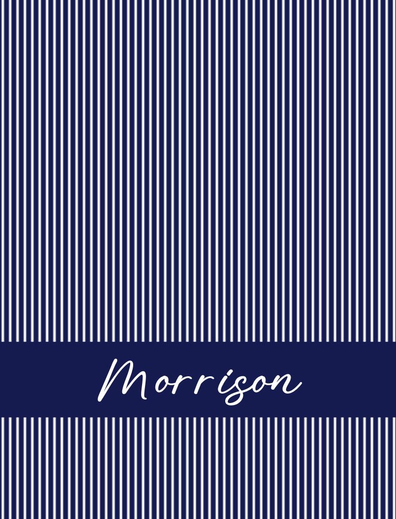 Morrison Bassinet Blanket - Navy/White