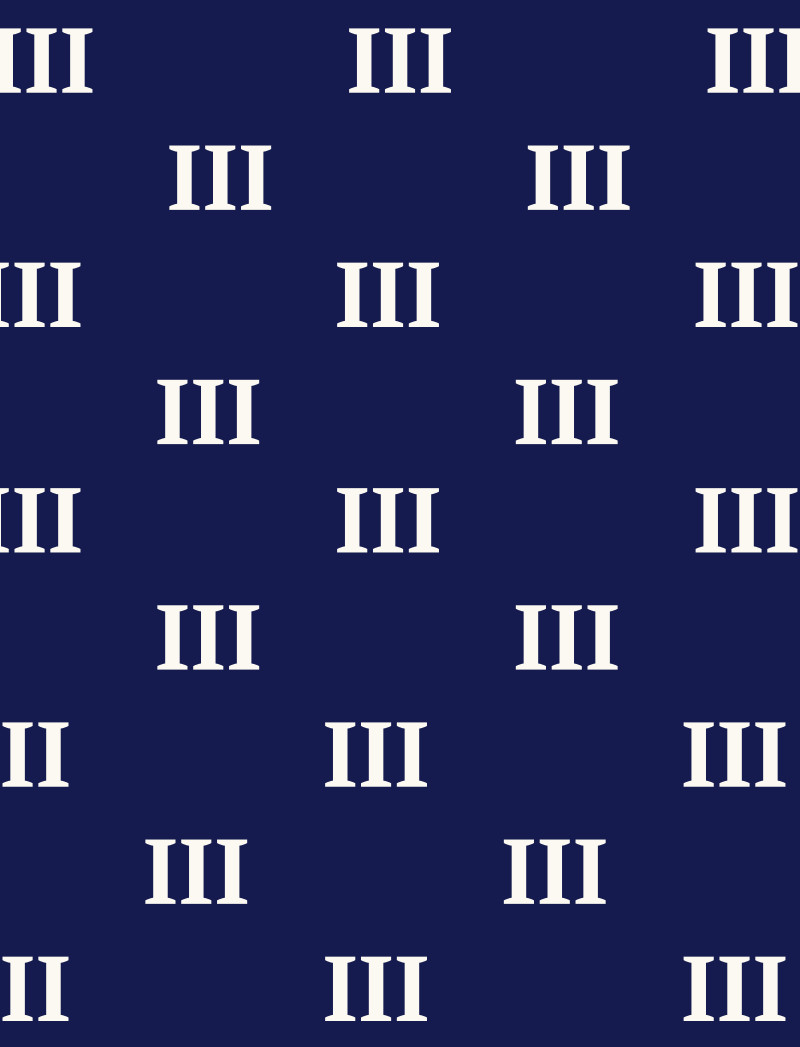 III Bassinet Blanket - Navy/Eggshell